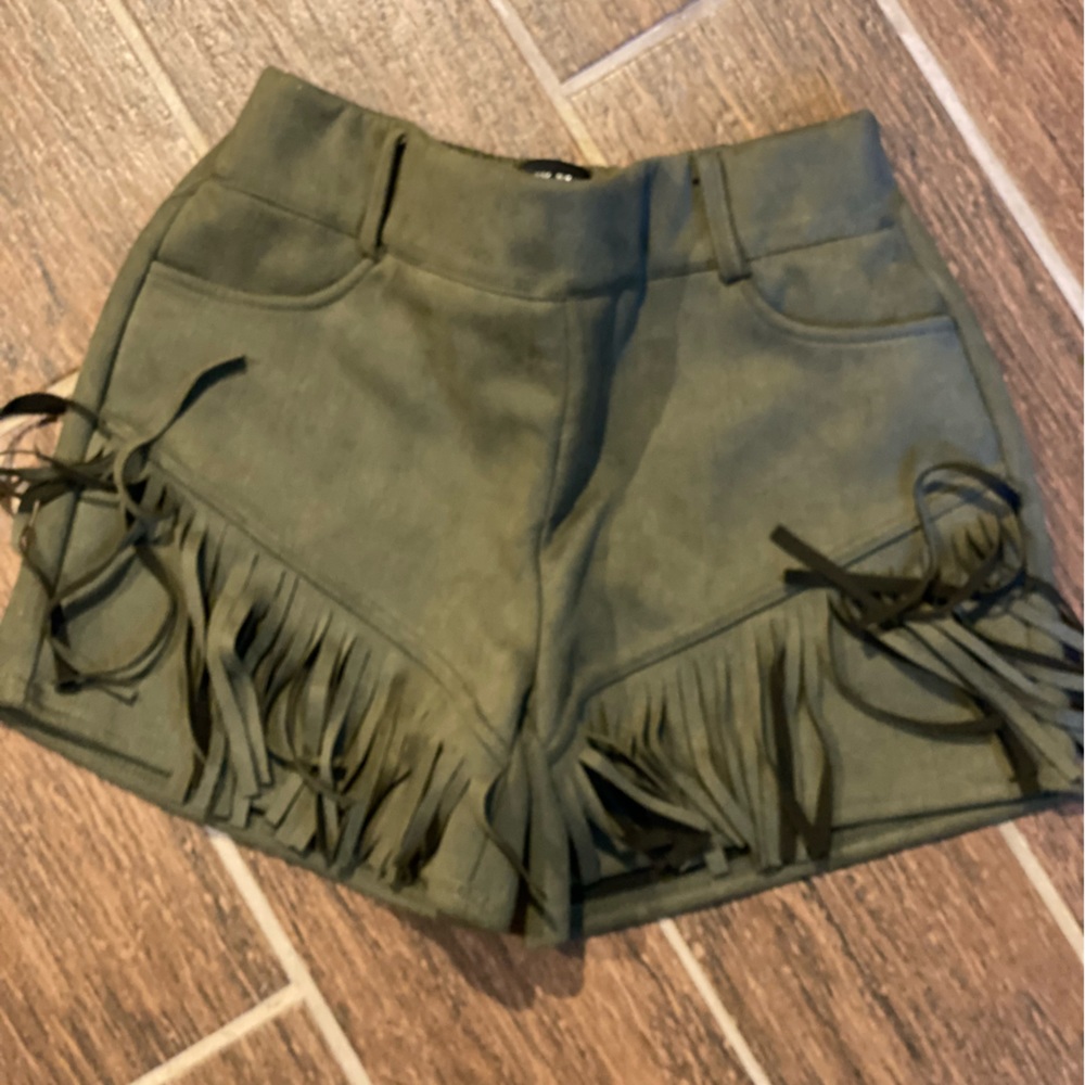 Crazy train fringe shorts